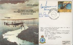 AVM Sir Alan Boxer and one other Signed 61st anniv of 1st Flight of Vickers Virginia 24/11/1922 FDC.