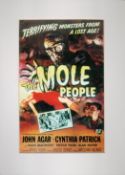 The Mole People Horror Colour Magazine Cutting, Attached to Board, Further attached to Card.