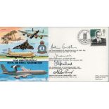 RAF Four Signed 80th anniversary of RAF Waddington FDC. Signed by AVM LA Griffiths, Grp Cptn J