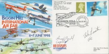 Flt Eng Bob Leiston and Pilot Gregory Arnold Signed Biggin Hill International Air Fair FDC.