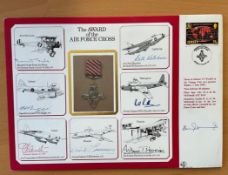 Award of the Air Force Cross WW2 cover signed by 6 inc Arthur Harris DM01. Award of the Air Force