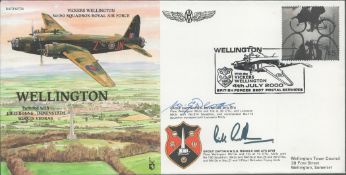 Grp Cptn WG Devas and Grp Cptn WSO Randle Signed Wellington FDC. British Stamp with 4th July 2000
