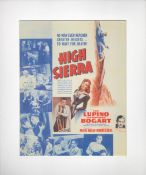 High Sierra Colour Movie Magazine Cutting Starring Ida Lupino. Attached to Board, further attached