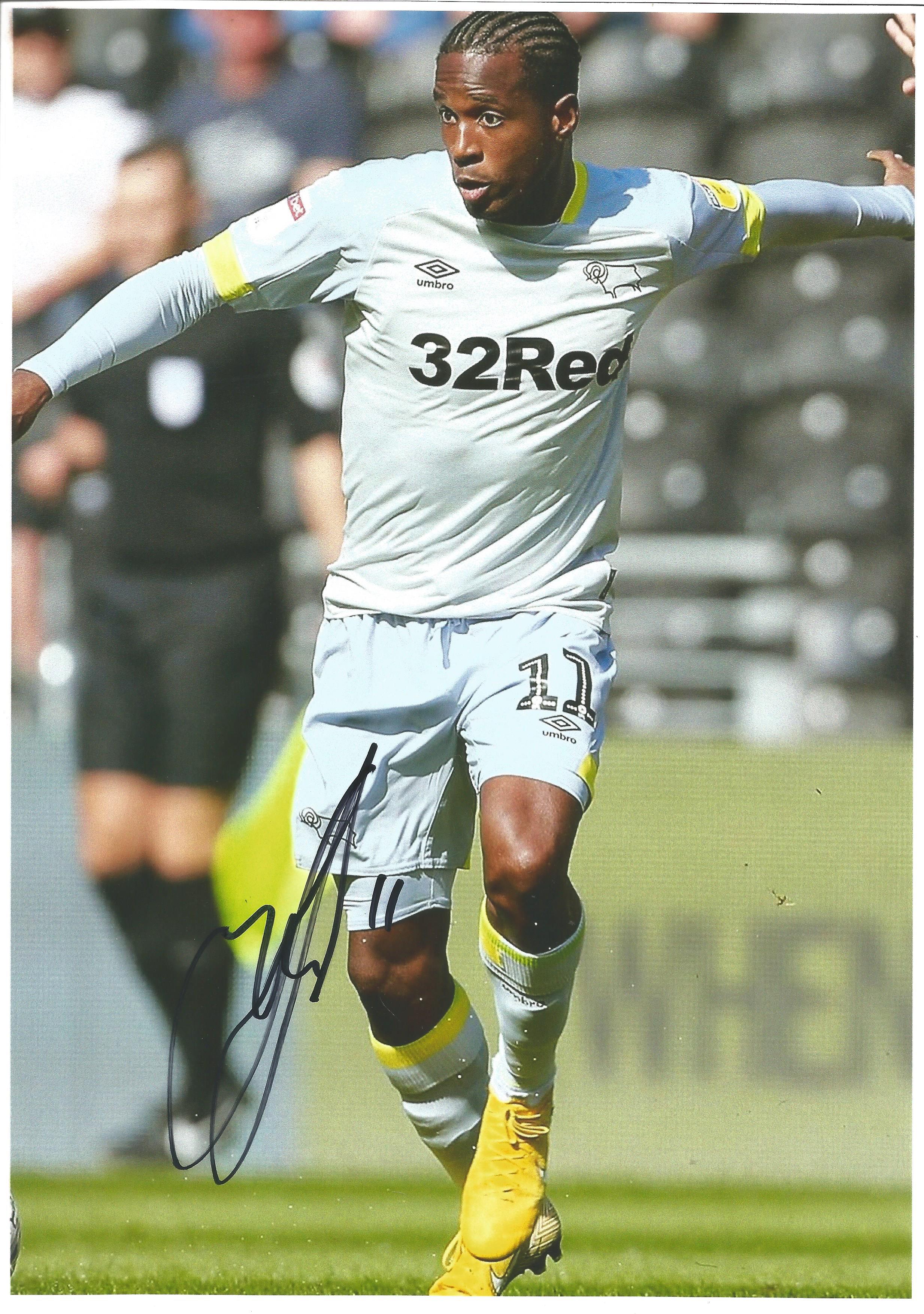 Football. Derby County Fc Collection of 7 Signed 12x8 Colour Photos. Signatures include Duane Homes, - Image 6 of 6