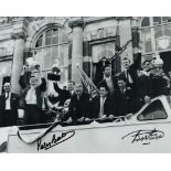 Football THFC Stars Bobby Smith, Peter Baker and Maurice Norman Signed 10x8 inch Black and White