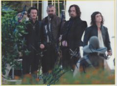 Logan Lerman, Matthew Macfadyen and Ray Stevenson signed 10 x 8 inch Colour 3 Musketeers (2011)