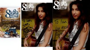 Music Sasha McVeigh Collection of 2 Signed Photos and 1 Signed CD Sleeve With CD Included. All