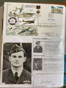 WW2 BOB fighter pilots Henry Hoyle 32 sqn signature plus 50th ann BOB cover signed Adam MacKinnon
