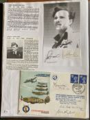 WW2 BOB fighter pilots Julian Kowalski 302 sqn signed Hurricane BBMF cover also signed by Bill