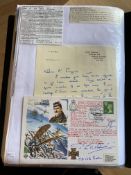 WW2 BOB fighter pilot Peter Devitt 152 sqn hand written letter and signed Capt Liddell cover fixed