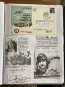 WW2 BOB fighter pilots Roland Dibnah 1 sqn signed photo and Hurricane cover plus signature of Ernest