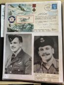 WW2 BOB fighter pilots Kenneth Lusty 25 sqn and Edward Deansley 152 sqn signed 50th ann BOB cover