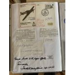 WW2 BOB fighter pilots John Derbyshire 236 sqn signature plus RAF Coltishall Hurricane cover