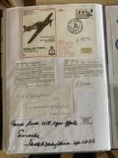 WW2 BOB fighter pilots John Derbyshire 236 sqn signature plus RAF Coltishall Hurricane cover