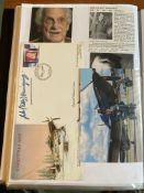 WW2 BOB fighter pilot John Hemingway 85 sqn signed Spitfire cover fixed with biography to A4