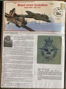 WW2 BOB fighter pilots John Pugh 25 sqn signature plus Raymond Holmes 504 sqn signed Duel of