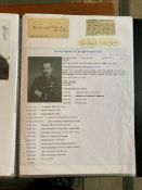 WW2 BOB CO RAF Debden AVM James Fuller Good signature fixed with biography to A4 pageGood condition.