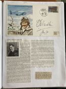 WW2 BOB fighter pilot Arthur Clouston 219 sqn signed on his own test pilot cover fixed with