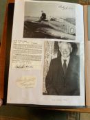 WW2 BOB fighter pilot Basil Bush 504 sqn signed photo and signature 615 sqn signed 50th ann BOB