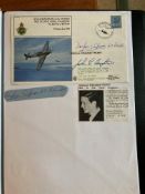 WW2 BOB fighter pilot Douglas Wilson 610 sqn signed 40th ann BOB cover and signature fixed with