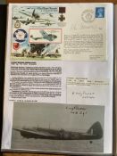 WW2 BOB fighter pilots Stanley Barraclough 92 sqn signed 50th ann BOB cover plus photo signed Hubert