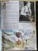 WW2 BOB fighter pilots Gordon Sinclair 310 sqn, Peter Fox 56 sqn, Christopher Foxley Norris signed