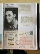 WW2 BOB fighter pilots William Knocker 264 signed 40th ann BOB cover plus signature and one of