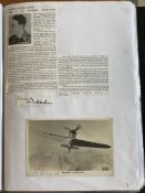 WW2 BOB fighter pilots Minden Blake 238 sqn fixed with biography to A4 pageGood condition. All