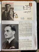 WW2 BOB fighter pilots Dugald Lumsden 236 sqn signed photo and Classic Aircraft cover signed Jeffrey