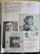 WW2 BOB fighter pilot Reginald Stretch 235 sqn signed MRAF Dickson cover and signature fixed with