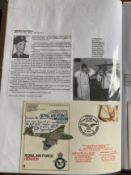 WW2 BOB fighter pilot Andrew McDowell 602 sqn signed RAF Hendon cover fixed with biography to A4