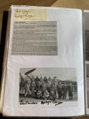 WW2 BOB fighter pilot Cyril Brown 245 sqn signature and signed photo fixed with biographies to A4