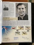WW2 BOB fighter pilot Benjamin Bowring 600 sqn signed cover fixed with biography to A4 pageGood