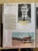 WW2 BOB fighter pilots Peter Rich 25 sqn signature plus photo signed by Edward Prchal 310 sqn