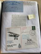 WW2 BOB fighter pilots Thomas Thompson 607 sqn signed card and Donald Anderson 29 sqn signed RAF