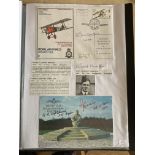 WW2 BOB fighter pilots John Gardner 141 sqn and Norman Copeland signed BOB memorial postcard plus