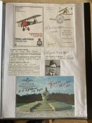 WW2 BOB fighter pilots John Gardner 141 sqn and Norman Copeland signed BOB memorial postcard plus