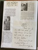 WW2 BOB fighter pilot John Ellis 610 signature and signed note fixed with biography to A4 pageGood