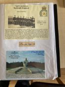 WW2 BOB fighter pilot Kenneth Dawick 111 sqn signature and BOB Memorial postcard fixed with