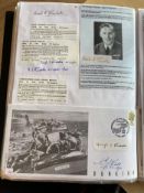 WW2 BOB fighter pilots Basil Quelch 235 sqn, Hugh Riddle 601 sqn signatures plus Dunkirk cover