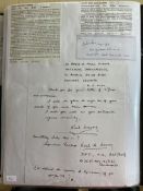 WW2 BOB fighter pilots Alan Marsh 804 sqn signature and letter signed by Nigel Corry 25 sqn fixed