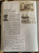 WW2 BOB fighter pilot Henry Lafont 245 sqn signature and A4 profile print fixed with biographies