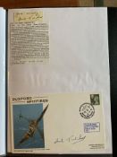 WW2 BOB fighter pilots Francis Twitchett 43 sqn signed Duxford Spitfire cover and signature fixed