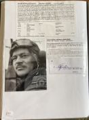 WW2 BOB fighter pilots Leo Ricks 235 sqn signature plus photo signed Ronald Hamlyn 610 sqn fixed