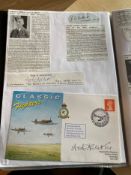 WW2 BOB fighter pilots Arthur Aslett signed Classic Fighters cover and signature with signature of