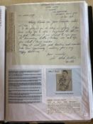 WW2 BOB fighter pilot Robert Dalton 604 sqn hand written note fixed with biographies to A4
