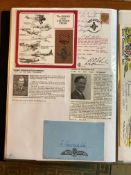 WW2 BOB fighter pilots Zdzislaw Krasnoderski 303 sqn signed card and AFC medal cover signed by
