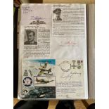 WW2 BOB fighter pilots Jack Adams signature plus 50th ann BOB cover signed Norman Hancock 65 sqn and