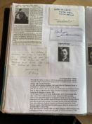 WW2 BOB fighter pilots Charles Hurry 43 sqn signed note and signature plus Robert McGugan