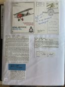 WW2 BOB fighter pilots Peter Boot 1 sqn and Reginald Llewellyn 213 sqn signatures plus RAF Biggin